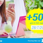 Vinaphone khuyến mãi 50% thẻ nạp EZpay ngày 28/7/2017 cho thuê bao trả sau