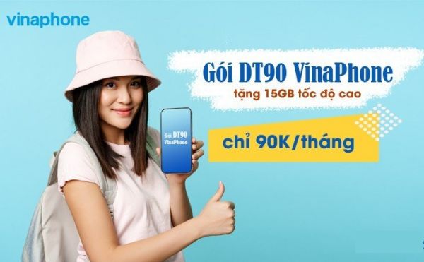 Hướng dẫn đăng ký gói DT90 Vinaphone có 15GB/ tháng lướt web 