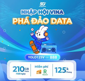 Đăng ký gói YOLO125V Vinaphone nhận 7GB/ Ngày và free data MyTV, Reavol